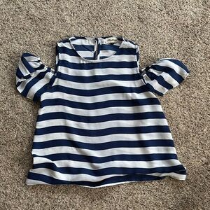 Striped Cold Shoulder Top